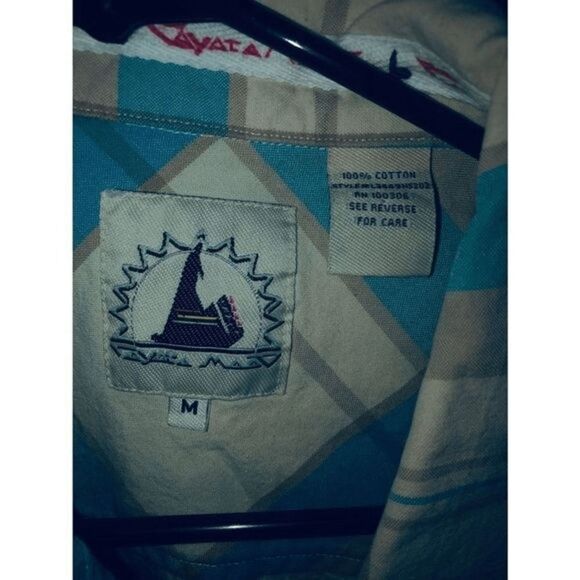 Coyote Mood Womens vest 100% cotton size M blue and white plaids - Picture 3 of 4